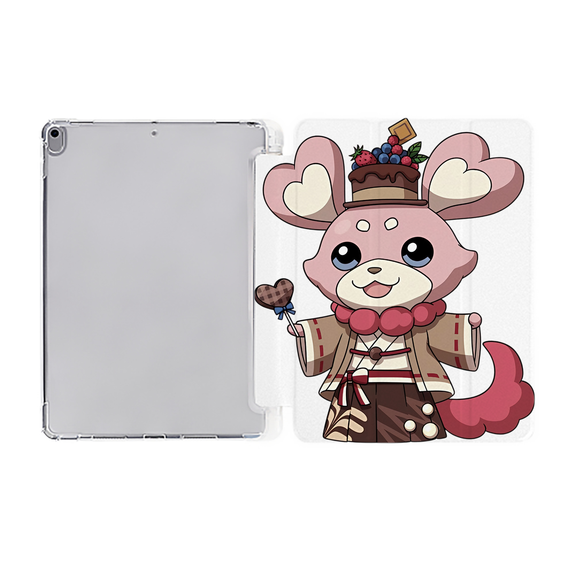 （画像用） 妖怪ウォッチ Yo-kai Watch IPad ケース ペン収納付き 三つ折りスタンド PUレザー×シリコン 対応機種9.5/10.5/10.9インチ